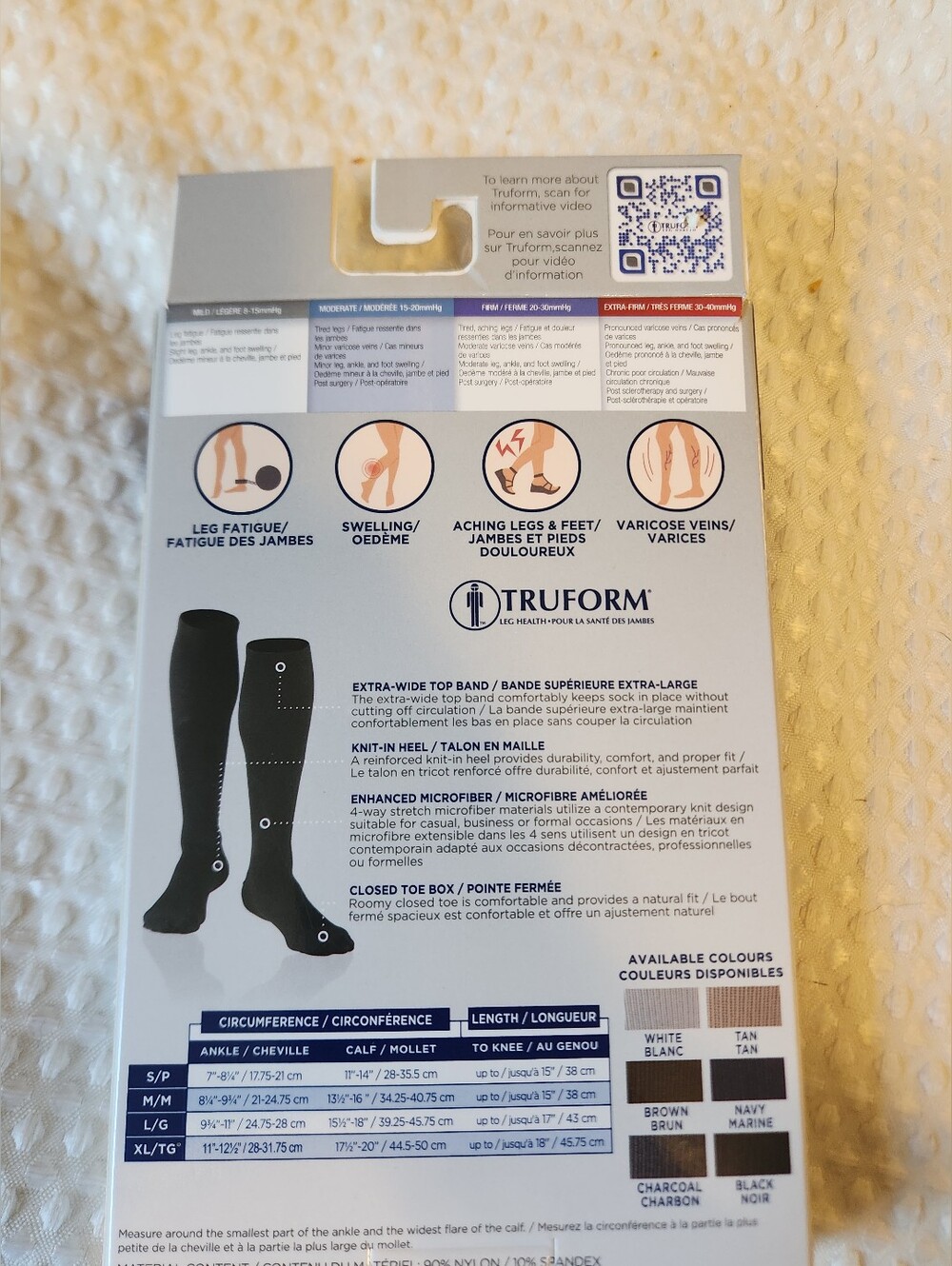 NEW in Box Men's Black Compression Socks (Moderate Compression) Size L - Picture 2 of 5